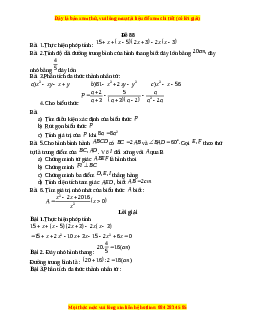 Đề thi giữa kì 1 Toán 8 năm 2023 - Đề 88