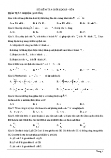 Chuyên đề kiểm tra học kì 1 môn Toán 11 năm 2023 có đáp án - Đề cuối học kì