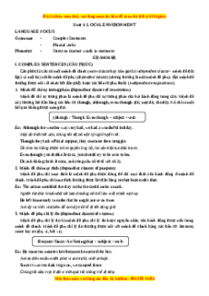 Chinh phục ngữ pháp và bài tập Tập 1 Tiếng Anh 9 năm 2023 cực hay - GV Nguyễn Thị Thu Huế