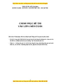 Chinh phục đề thi vào lớp 6 môn Toán