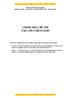 Chinh phục đề thi vào lớp 6 môn Toán