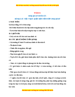 Giáo án HĐTN  1 Cánh diều Tuần 8