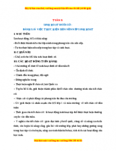 Giáo án HĐTN  1 Cánh diều Tuần 8