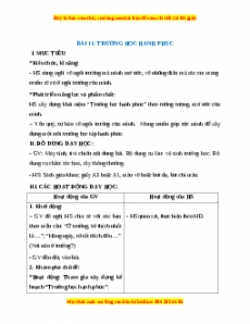 Giáo án Trường học hạnh phúc Hoạt động trải nghiệm 2 Kết nối tri thức