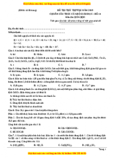 Đề thi THPT Quốc Gia Hóa năm 2023 Megabook - Đề 14