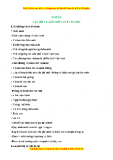 Lý thuyết Công nghệ 7 Cánh diều Ôn tập Chủ đề 2: Chăn nuôi và và thuỷ sản