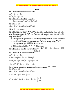 Đề thi giữa kì 1 Toán 8 năm 2023 - Đề 56