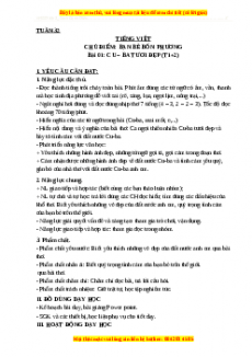 Giáo án Cu-Ba tươi đẹp (T1+2) Tiếng việt 3 Cánh diều
