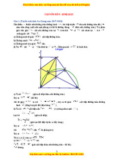 Bộ 1 chuyên đề luyện thi vào 10 môn Toán năm 2021 - Chuyên đề 8: Hình học