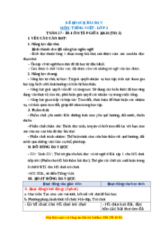 Giáo án Ôn tập giữa học kỳ II (Tiết 3) Tiếng việt 3 Chân trời sáng tạo