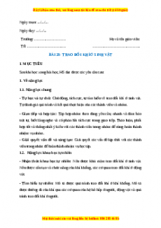 Giáo án Sinh học 7 Kết nối tri thức Bài 28: Trao đổi khí ở sinh vật
