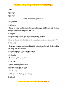 Giáo án Ôn tập chương 3 Toán 9 Học kì 2