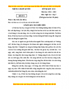 Đề thi cuối kì 2 Ngữ Văn lớp 7 Kết nối tri thức (Đề 6)