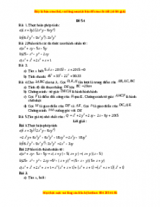 Đề thi giữa kì 1 Toán 8 năm 2023 - Đề 54