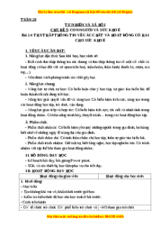 Giáo án Tự nhiên và xã hội 3 Kết nối tri thức Bài 24: Thu thập thông tin về các chất và hoạt động có hại cho sức khỏe