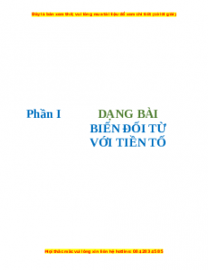 Bài tập từ loại - ôn vào 10 Tiếng Anh