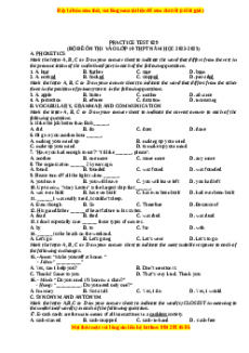 Đề luyện thi vào 10 môn Tiếng anh năm 2023 có đáp án (Đề 29)
