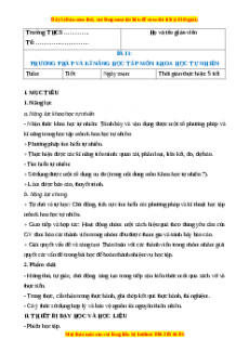 Giáo án Hóa học 7 Kết nối tri thức (năm 2023) | Giáo án Khoa học tự nhiên 7 mới, chuẩn nhất
