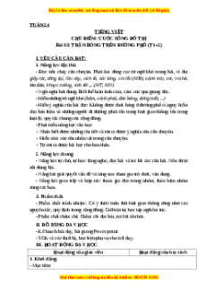 Giáo án Trận bóng trên đường phố (T1+2) Tiếng việt 3 Cánh diều