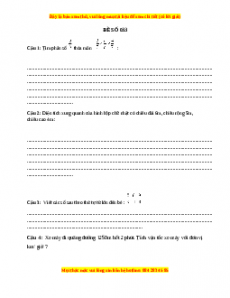 Bộ đề thi Toán 5 học kì 2 năm 2022 - 2023 - Đề 33