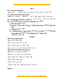 Đề thi giữa kì 1 Toán 8 năm 2023 - Đề 76