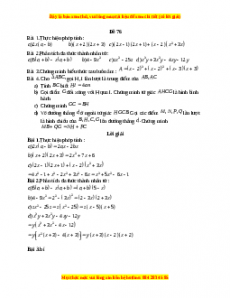 Đề thi giữa kì 1 Toán 8 năm 2023 - Đề 76