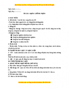 Giáo án Bài 26 KHTN 6 Kết nối tri thức (2024): Khóa lưỡng phân