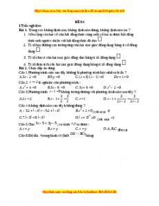 Đề thi giữa kì 2 Toán 8 năm 2023 - Đề 84