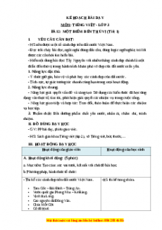 Giáo án Một điểm thú vị Tiếng việt 3 Chân trời sáng tạo