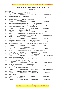 5000 bài tập trắc nghiệm Tiếng Anh ôn vào 10 có đáp án