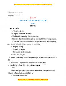 Giáo án TNXH 1 Kết nối tri thức Tuần 27