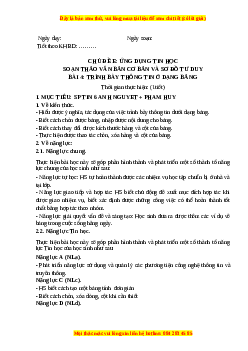 Giáo án Tin học 6 Cánh diều Chủ đề E bài 4: Trình bày thông tin ở dạng bảng