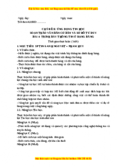 Giáo án Tin học 6 Cánh diều Chủ đề E bài 4: Trình bày thông tin ở dạng bảng