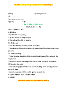 Giáo án Công nghệ 10 Thiết kế Bài 15 (Kết nối tri thức): Bản vẽ xây dựng