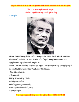 Tác giả - tác phẩm Ngữ văn 7 Cánh diều (cả năm)