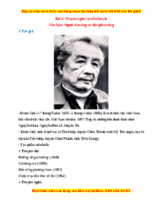 Tác giả - tác phẩm Ngữ văn 7 Cánh diều (cả năm)