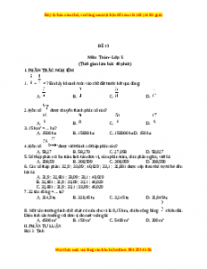 Bộ đề thi Toán 5 học kì 1 năm 2022 - 2023 - Đề 13