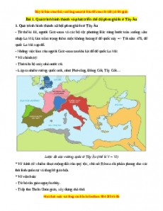 Lý thuyết Lịch sử 7 Cánh diều (cả năm)