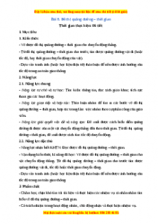 Giáo án Bài 8 Vật lí 7 Cánh diều: Đồ thị quãng đường - thời gian