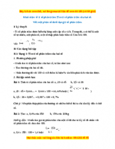 Chuyên đề Tỉ số phần trăm Toán 5 năm 2023