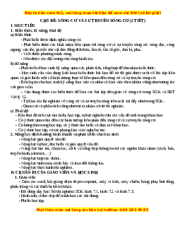 Giáo án Vật lí 12 Chương 2 Bài 7: Sóng cơ và sự truyền sóng cơ