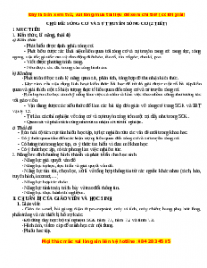 Giáo án Vật lí 12 Chương 2 Bài 7: Sóng cơ và sự truyền sóng cơ