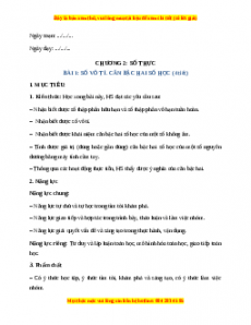 Giáo án Toán 7 Chân trời sáng tạo Chương 2 Bài 1: Số vô tỉ. Căn bậc hai số học