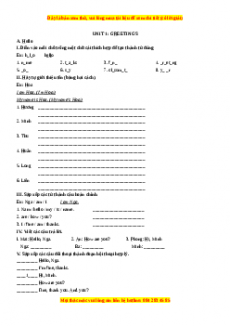 Bài tập thực hành tiếng Anh lớp 6 - Giáo viên Mai Lan Hương đầy đủ đáp án