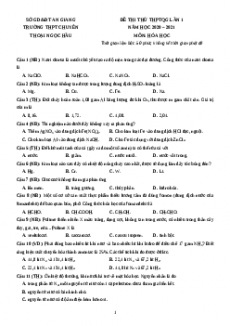 Bộ 119 Đề thi thử THPT Quốc Gia Hóa học năm 2021 chọn lọc từ các trường