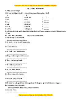 Bài tập Unit 8: OUT AND ABOUT- Giáo viên Mai Lan Hương đầy đủ đáp án