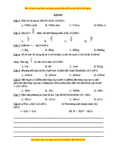 Bộ đề thi Toán 5 học kì 2 năm 2022 - 2023 - Đề 5