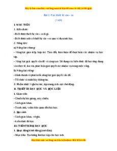 Giáo án Tin học 7 Cánh diều Chủ đề A Bài 2: Các thiết bị vào - ra