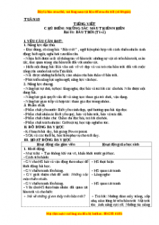 Giáo án Bầu trời (T1+2) Tiếng việt 3 Kết nối tri thức