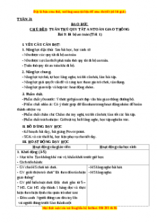 Giáo án Đạo đức 3 Kết nối tri thức Bài 9: Đi bộ an toàn (Tiết 1)
